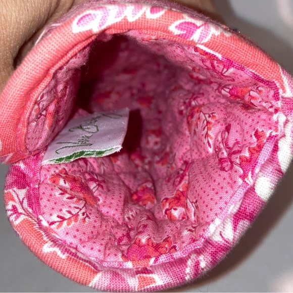 3 Vera Bradley eyeglass case blue pink orange Zipper bag green patches cotton - Picture 10 of 13